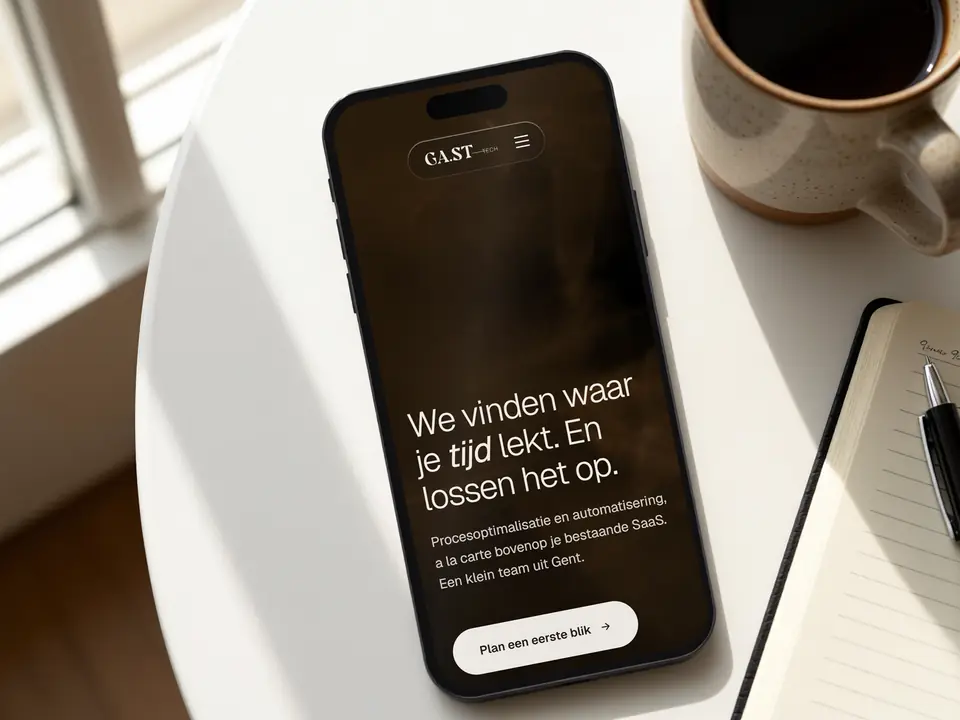 Screenshot of the GAST Tech project