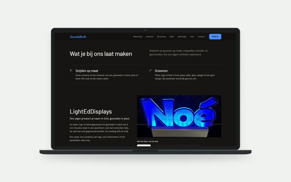 Screenshot of the Laserlabo project