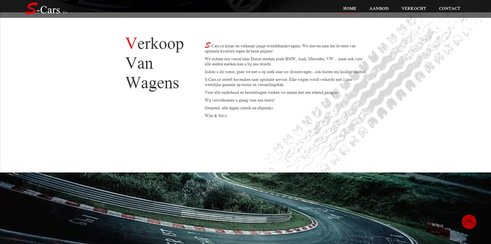 Screenshot van het project S-Cars Co