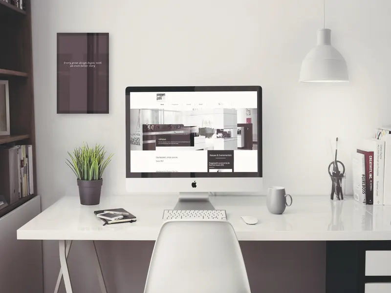 Een website van Exe File op een iMac